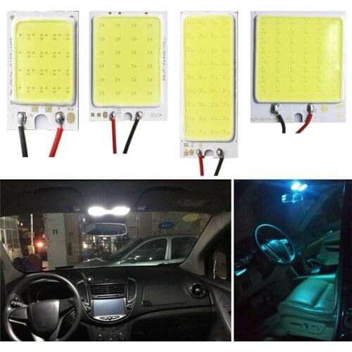 White Blue T10 Cob 16/24/36/48 SMD Car Led Vehicle Panel Lamps Auto Interior Reading Lamp Bulb Light Dome Festoon BA9S DC 12V