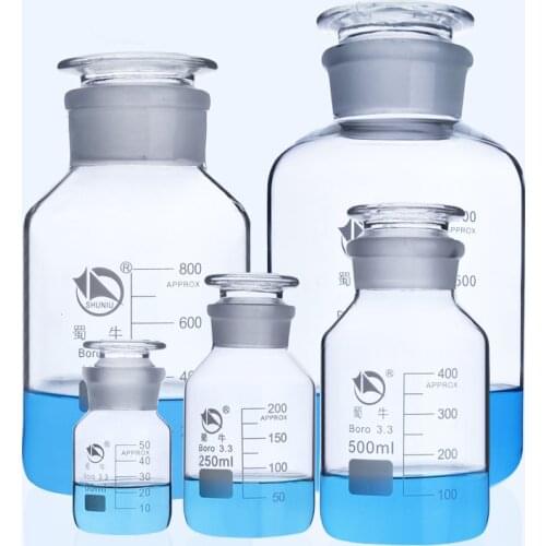 High Borosilicate Glass Wild-mouth Bottle Laboratory Transparent Large Mouth Reagent Bottle