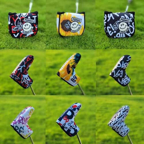 Golf Putter Cover Magnetic Closure PU Leather PG Golf Putter Headcover gplf accessory
