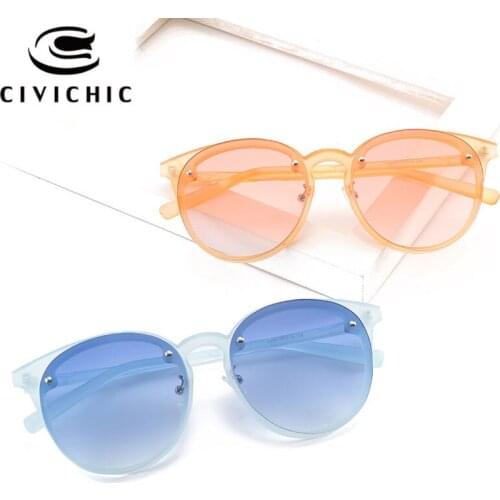CIVICHIC Women Dazzling Color Sunglasses Female HD Oculos De Sol Sunglasses Gradient Colorful Street Snap Gafas UV400 Specs E326