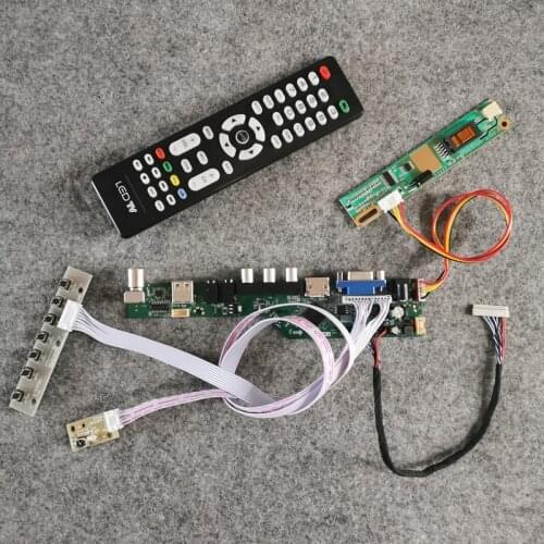 DIY kit VGA USB AV LCD drive control board For N121I1/N121I2/N121I3/N121I9/N121IA matrix LVDS 20Pin 1-CCFL 1280*800 display
