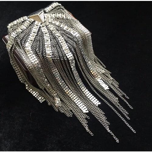 Handmade H0336A epaulette badge party tassel brooch epaulet /epaulettes spikes suit blazer accessories shoulder board knot