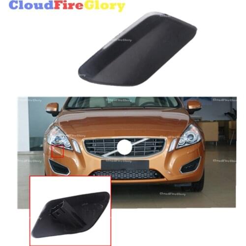 CloudFireGlory For Volvo S60 2011 2012 2013 Front Right Bumper Headlight Washer Jet Nozzle Cover Cap Unpainted 39802699