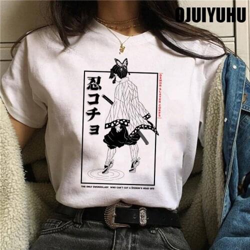 Japanese Anime Demon Slayer Kimetsu No Yaiba T Shirt Women Kawaii Demon Slayer Tshirt Tanjirou Kamado Graphic Tee Female T-shirt
