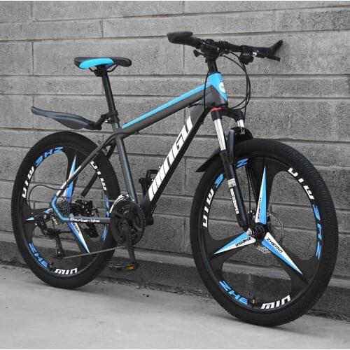 Mountain Bike Shifting Three-knife Wheel Off-road Double Disc Brakes Oil Brake Shock Absorber Road Racing Student Adult