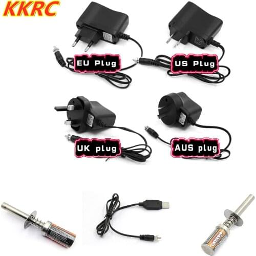 HSP 1800MA 3600MA Rechargable Glow Plug Starter Igniter AC Charger Gas RC Nitro Engine motor glow 1.2V for RC 1/8 1/10 Car