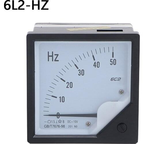 AC Analog Panel Frequency Meter Pointer Type 100V 220V 380V Tester Gauge Hertz Indicator 80*80mm 45-55Hz 6L2-Hz