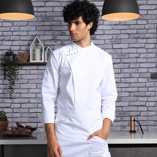 Classical Man Woman Long Sleeve Chef Jacket,Food Service Uniform,Customized Logo