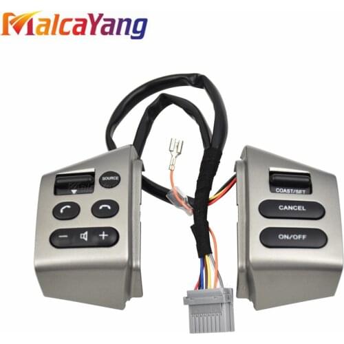 Car Cruise Control Steering Wheel Buttons Switch with wire Silver for Nissan Sylphy 05-17 Tiida 05-08 Livina 07-10