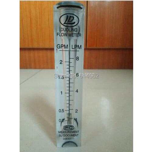 SH-4007 organic glass material 30-110GPM 100-400 LPM panel mounted square flow meter