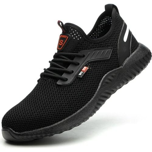 Light Indestructible Safety Shoes Men Work Shoes with Steel Toe Cap Puncture-Proof Boots Anti-smash non-slip Men Sneakers