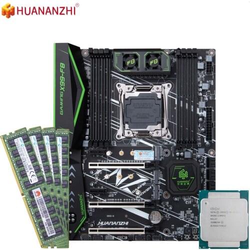 HUANANZHI X99 F8 Motherboard with Intel XEON E5 2678 V3 with 4*16G DDR4 RECC Memory Combo Kit Set SATA 3.0 USB 3.0
