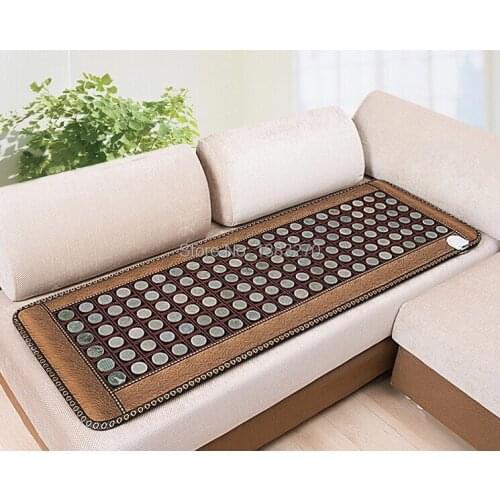 Health care Natural tourmaline and jade mattress heating sleeping mat Natural jade stone heating cushion with eye cover 50*150CM