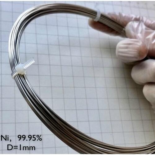 99,95% Pure Nickel Wire Metal Ni Wire Diameter 1mm 99,95