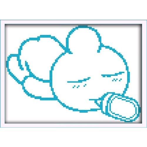 Baby bottle boy (2) cross stitch kit cartoon 14ct 11ct print canvas stitching embroidery DIY handmade needlework plus