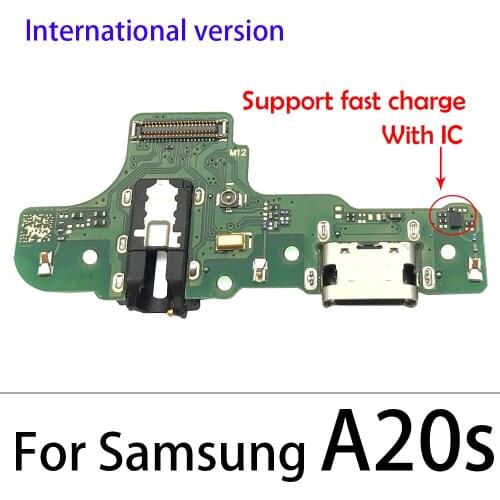 New For Samsung A20S A207F USB Charging Port Mic Microphone Dock Connector Board Flex Cable