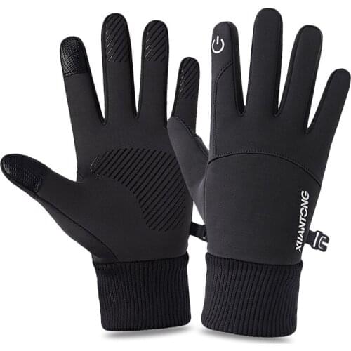 Outdoor Sports Gloves Touch Screen Men Driving Motorcycle Snowboard Gloves Non-Slip Ski Gloves Warm Fleece Gloves for Men Women