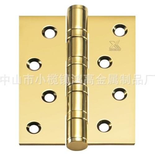 [Xi] stainless steel hinge hardware Arlon bright gold PVD4 * 3 * 3 hinge high quality copper bright gold hinge
