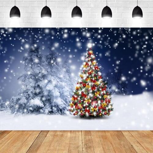 Scopiso Photography Backdrop Carousel Light Broken Snow Christmas Tree City Street Stage Decoration Photo Background Studio Prop