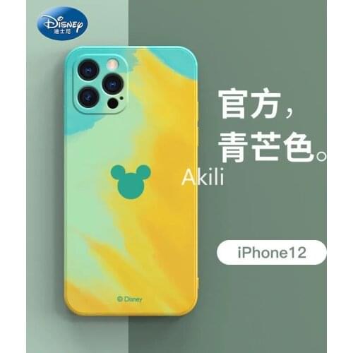 DISNEY 2021 Mickey Silicone Case for IPhone 11 Pro Xs Max FOR IPhone 12 12PRO 12PROMAX Official Liquid Silicon 360 Full Cover