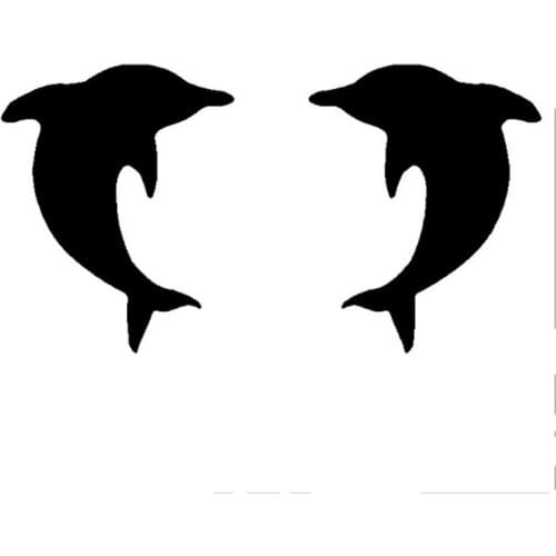 SZWL Rear View Mirror Decorative Stickers Dolphin Animal Decals Car Styling Creative Car Sticker Decoration Accessories,16cm*8cm