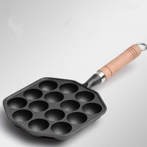 Takoyaki Pan 14 Holes Takoyaki Pan Home Kitchen 14 Cavity Baking Mold Octopus Ball Maker Grill Plate Black