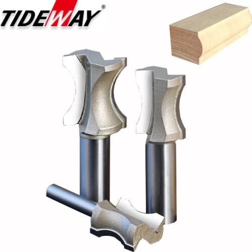 Tideway Woodworking Convex Edging Bit Flat Curved Blades Circular Router Bits Semicircular Woodworking Cutters CNC Milling Tool