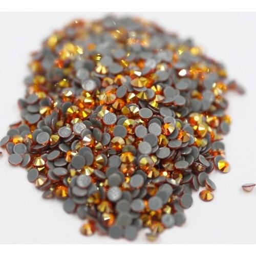 Topaz AB стразы SS6~SS30 Hotfix Rhinestones Iron On Flatback Glass Nail Art Rhinestone Crystal AB DIY Decorations