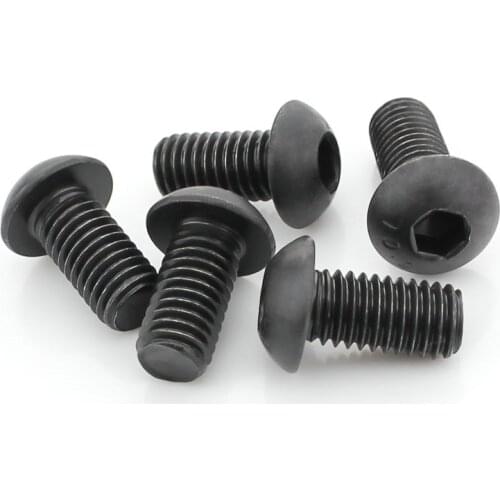 5PCS-1/4-20 ISO7380 10.9-inch British Pan Head / Round Head Hexagon Screws