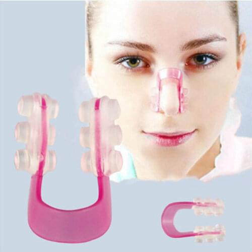 1Set 3 Sizes Invisible Nose Clip Up Lifting Shaping Clipper Tool +1Red Nose Up Shaper Hot Magic Nose Shaper Clip Beauty
