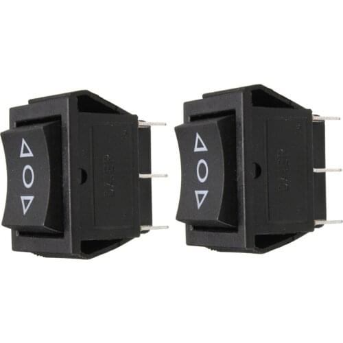 2Pcs 6 Pins Power Window Door Lock Rocker Switches DPDT On/Off/On