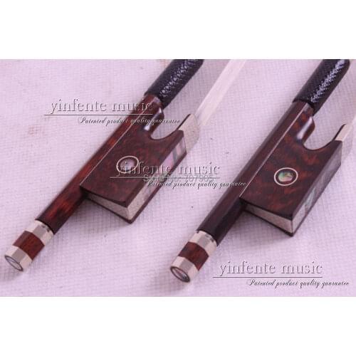 2 pcs Snake Wood Violin Bow 4/4 Straight Pretty inlay High Quality # R 13