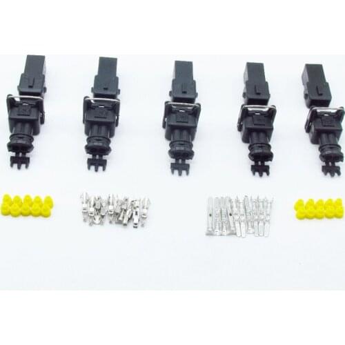 5 Sets Female And Male 2Pin Wire Connector For Tyco JPT Style 3.5mm Series Waterproof Connectors Includes Terminals and Seals