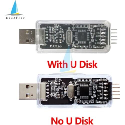 5V to 5V/3V CMSIS DAP/DAPLink Simulator STM32 Debugger Downloader JTAG SWD Serial Port U Disk Drag and Drop JLINK Emulator