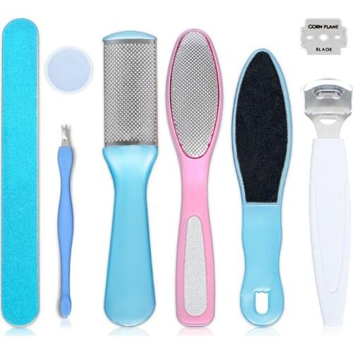 8PCS Foot File Set Dead Hard Skin Callus Remover Scraper Pedicure Rasp Tools Portable Foot Care Tool -10