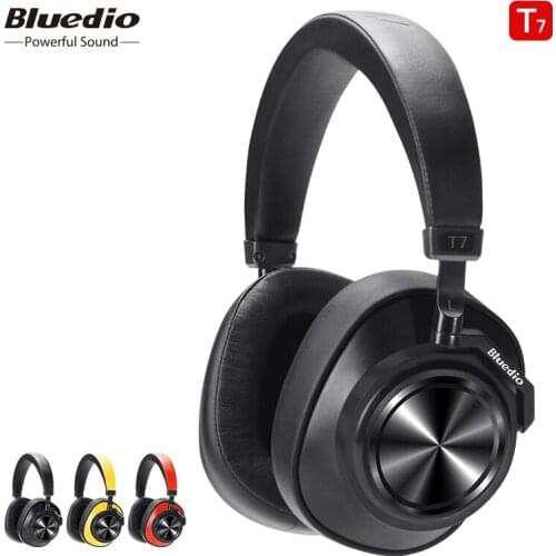 Bluedio T7 Bluetooth Headphones User-defined Active Noise Cancelling Wireless Headset for phones and music with face recognition