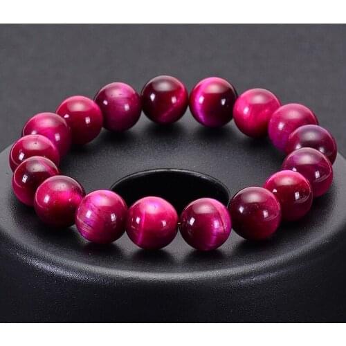 Tiger Eye Bracelet Women Bead Rose Red Tiger Eye 100% Real Tiger Eye Bracelet Women Natural Stone Bracelet Jewelry Gift