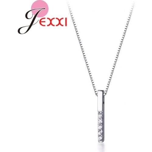 Top Quality Foreign Trade Long Chain Pendant Necklace 925 Sterling Silver Long Stick Pendant Necklace Big Sale