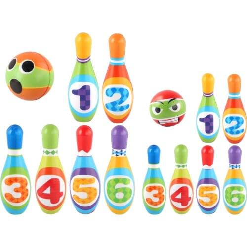 Kids Bowling Set Learning Develop Indoor Outdoor Sports Training Motor Skill Family Entertainment Toy for Boys Girls Children