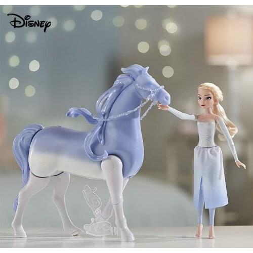 Frozen 2 Elsa and Swim and Walk Nokk PVC Action Figure Dolls Original Princess Character Toy Collectible Figure Models E6716