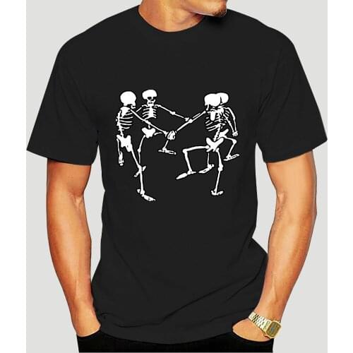Dancing Skull T-shirt Casual Top Summer Fashion Cool Print Fun Short Sleeve Mens Streetwear T-shirt woman tshirts haikyuu shirt