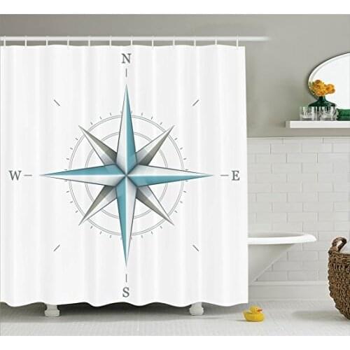 Gothic Shower Curtain Dark Cave with The Light of Full Moon at Night Scary Horror Medieval Gothic Theme Artwork Bath Curtains