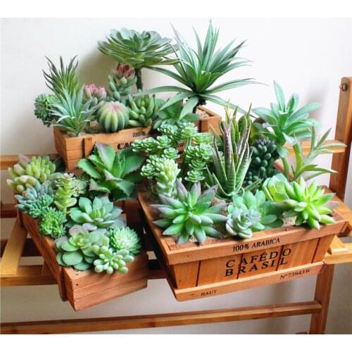 Artificial Succulent Landscape Lotus Flower Arrangement Christmas Wedding Party Supplies Fake Plants Home Garden Decoration