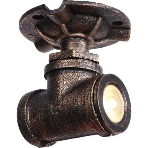 Loft Decor Vintage Ceiling Light LED Lamps Rust Iron Industrial Wind Water Pipe Ceiling Lamp Home Lighting Lustres De Sala