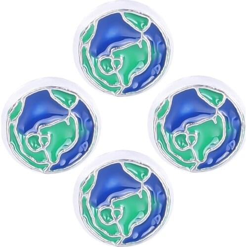 F533 Fashion Jewelry Silver Plated DIY Earth Charms Floating Locket Charms For Living Glass Locket 7*7mm