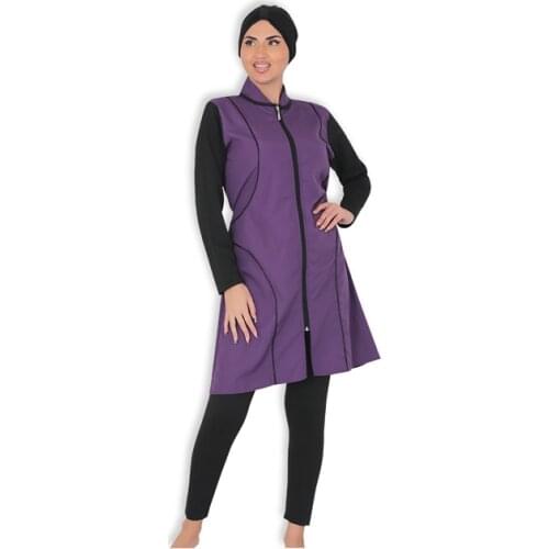 New Season Color Option Sea Pool Hijab Swimsuit Muslim Swimwear Hasema Water Repellent Hijab Swimsuit Closed Swimsuit