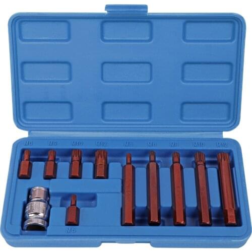 Mechanic Socket Tool Kit Set with Case, 11-Piece, Universal Wrench Socket M5-M12, with 1/2" Socket Wrench Adapter