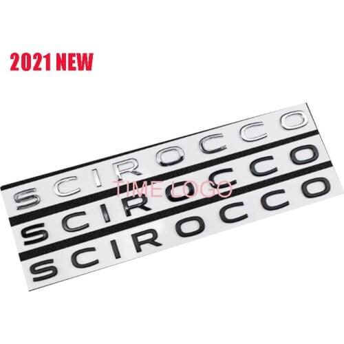 ABS Letters Emblem for SCIROCCO Car Styling Middle Trunk Car Model Wording Logo Sticker Chrome Glossy Black Matte Black