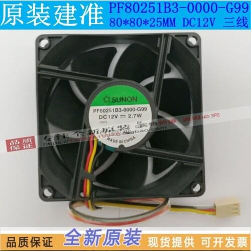 NEW SUNON PF80251B3-0000-G99 A99 8025 12v 8CM ball bearing cooling fan