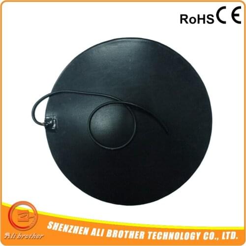 Diameter 300*1.5mm Heated Bed for 3d printer Flexible silicone rubber heater 120vAC 350w adhesive 1side 100K 500mm leadwire